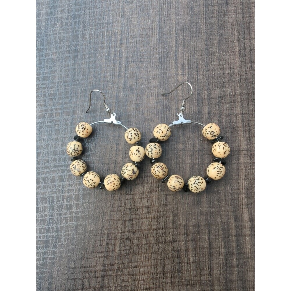 Beaded Hoop Earrings